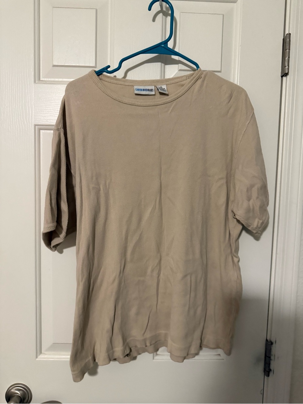 Canyon River Blues Beige Short-Sleeve Ribbed Crew Tee